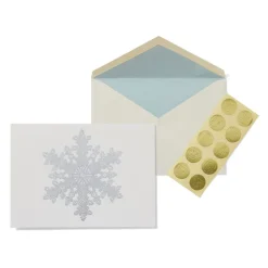 Bentley: Snow Crystal Fine Holiday Cards with Lined Envelopes and Foil Seals*The Met Store Fashion