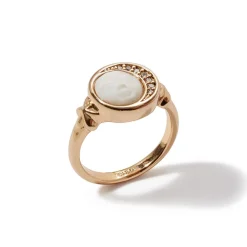 Celestial Symbols Carved Mother-of-Pearl Signet Ring*The Met Store Discount