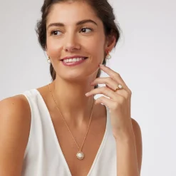 Celestial Symbols Carved Mother-of-Pearl Signet Ring*The Met Store Discount