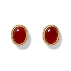 Classical Carnelian Stud Earrings*The Met Store Fashion