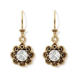 Crystal Rosette Drop Earrings*The Met Store Store