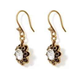 Crystal Rosette Drop Earrings*The Met Store Store