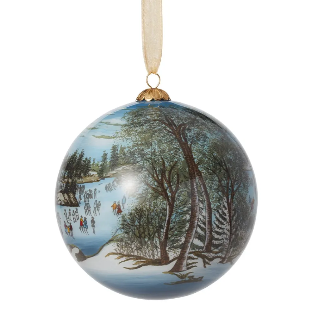 Currier & Ives Central Park in Winter Hand-Painted Glass Ornament*The Met Store Hot
