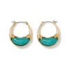 Cypriot Jade Crescent Hoop Earrings*The Met Store Clearance