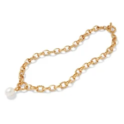 Cypriot Twist Pearl Chain Pendant Necklace*The Met Store Cheap