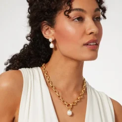 Cypriot Twist Pearl Double-Drop Earrings*The Met Store Outlet