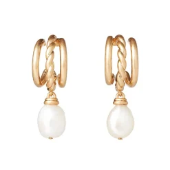 Cypriot Twist Pearl Necklace and Triple-Hoop Earrings Set*The Met Store Discount