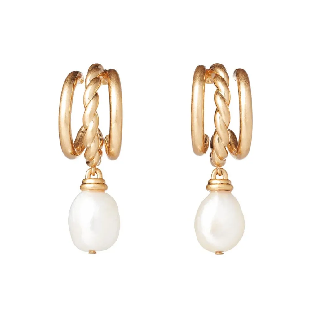 Cypriot Twist Pearl Necklace and Triple-Hoop Earrings Set*The Met Store Discount