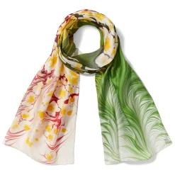 Daisy Garden Marbled Paper Oblong Silk Scarf*The Met Store Clearance