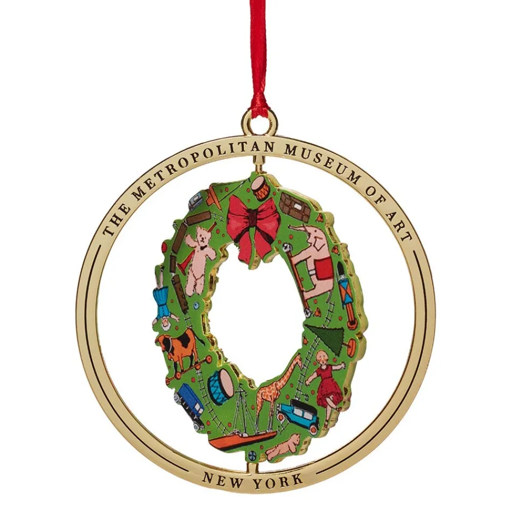 December Wreath Spinning Ornament*The Met Store Outlet