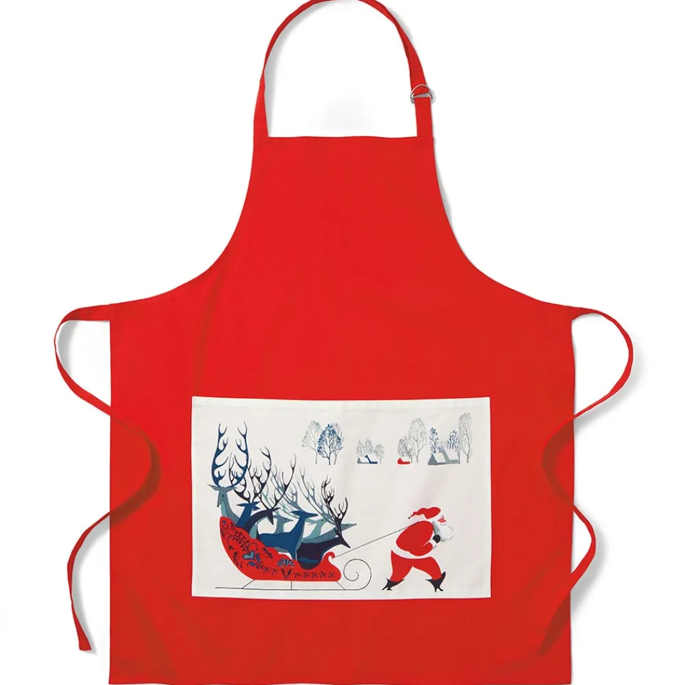 Earle Santa and Deer Apron with Pocket*The Met Store Fashion