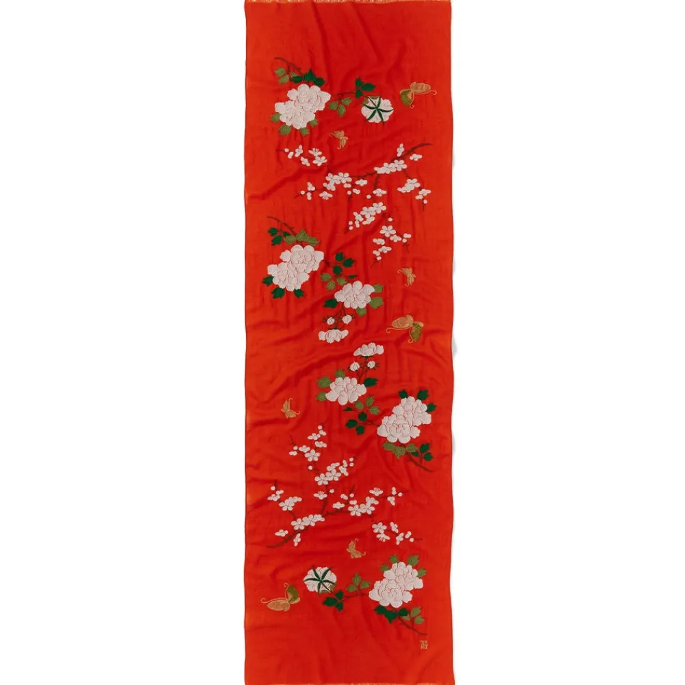 Edo Blossoms and Butterflies Embroidered Shawl*The Met Store Shop