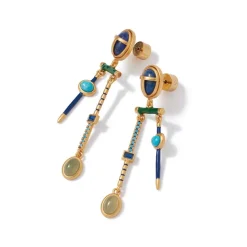 Egyptian Heart Scarab Chandelier Earrings*The Met Store Store
