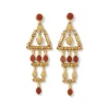 Egyptian Nefer Amulet Red Jasper Chandelier Earrings*The Met Store Clearance