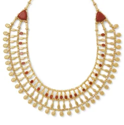Egyptian Nefer Amulet Red Jasper Collar Necklace*The Met Store Discount