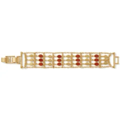 Egyptian Nefer Amulet Red Jasper Ladder Bracelet*The Met Store Cheap