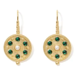 Embellished Disc Drop Earrings*The Met Store Hot