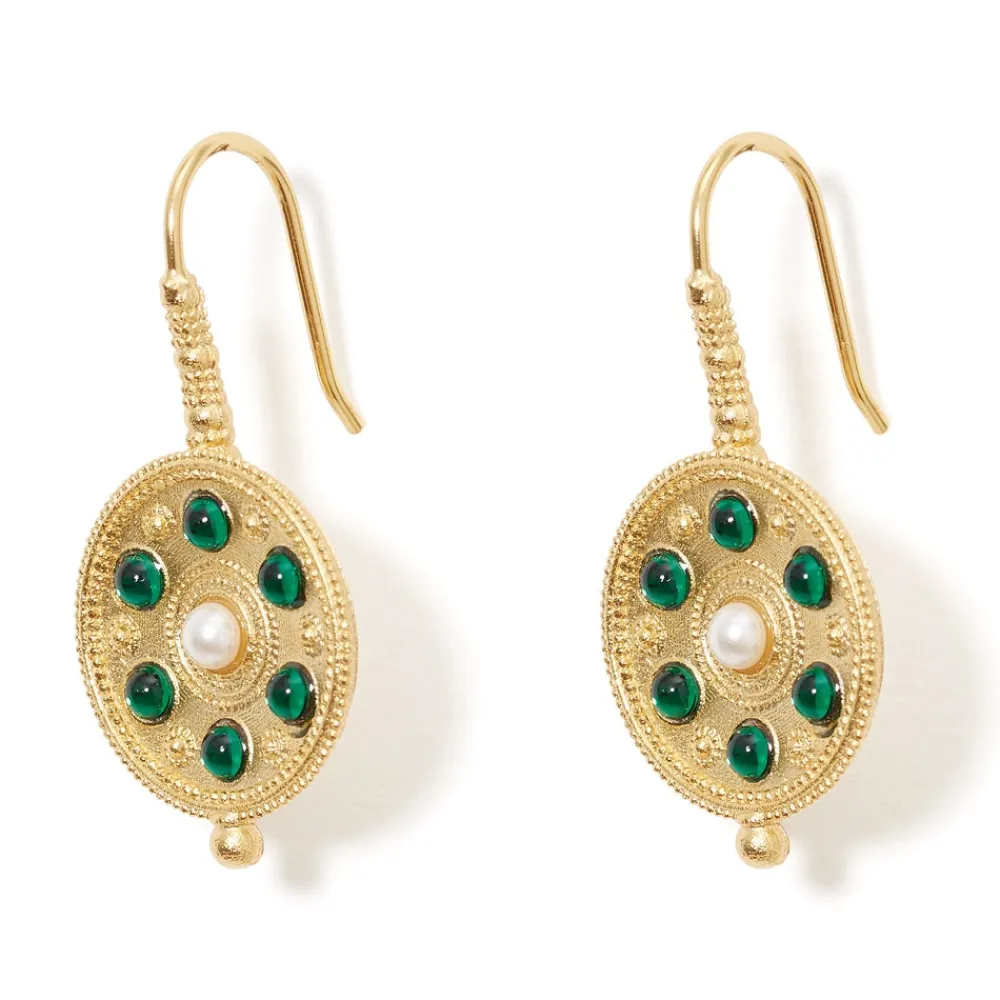 Embellished Disc Drop Earrings*The Met Store Hot