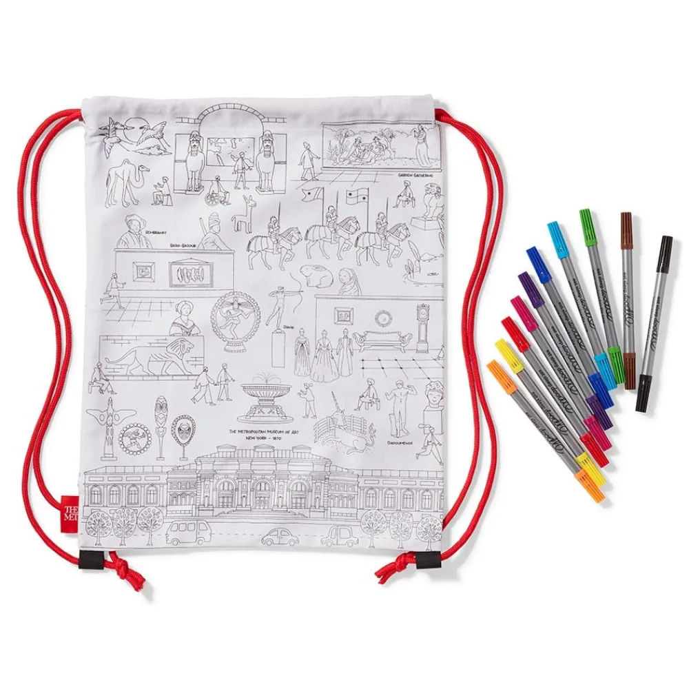 Favorite Galleries of The Met Color & Learn Washable Kids' Drawstring Backpack*The Met Store Best