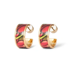 Favrile Tulip Enamel Hoop Earrings*The Met Store Store