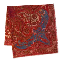 Four Seasons Paisley Square Wool Scarf*The Met Store Discount