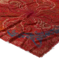 Four Seasons Paisley Square Wool Scarf*The Met Store Discount