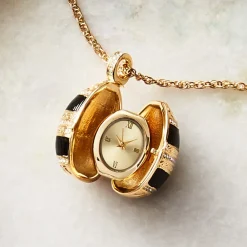 Hand-Enameled Egg Pendant Watch*The Met Store Best
