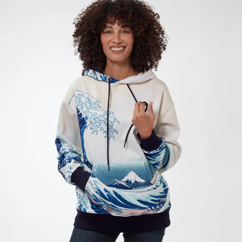 Hokusai Great Wave All-Over Print Unisex Hoodie*The Met Store Online