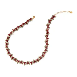 Holly Berry Jade Statement Necklace*The Met Store Hot