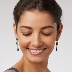 Japanese Imari Linear Drop Earrings*The Met Store New