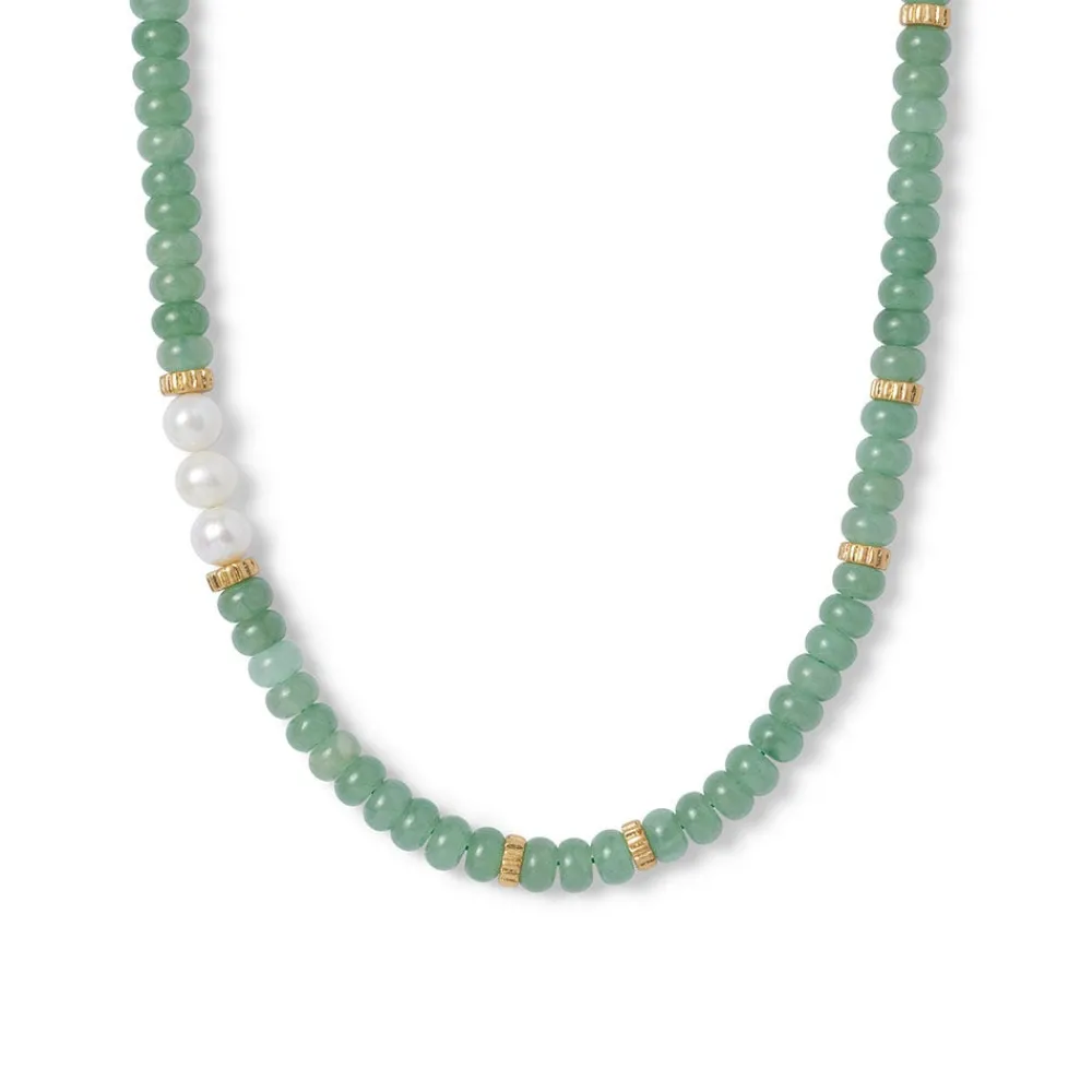 Karavas Gems Aventurine Beaded Necklace*The Met Store Clearance