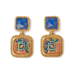 Kashan Carpet Square Drop Earrings*The Met Store Hot