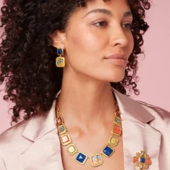 Kashan Carpet Square Drop Earrings*The Met Store Hot