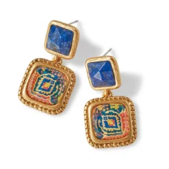 Kashan Carpet Square Drop Earrings*The Met Store Hot