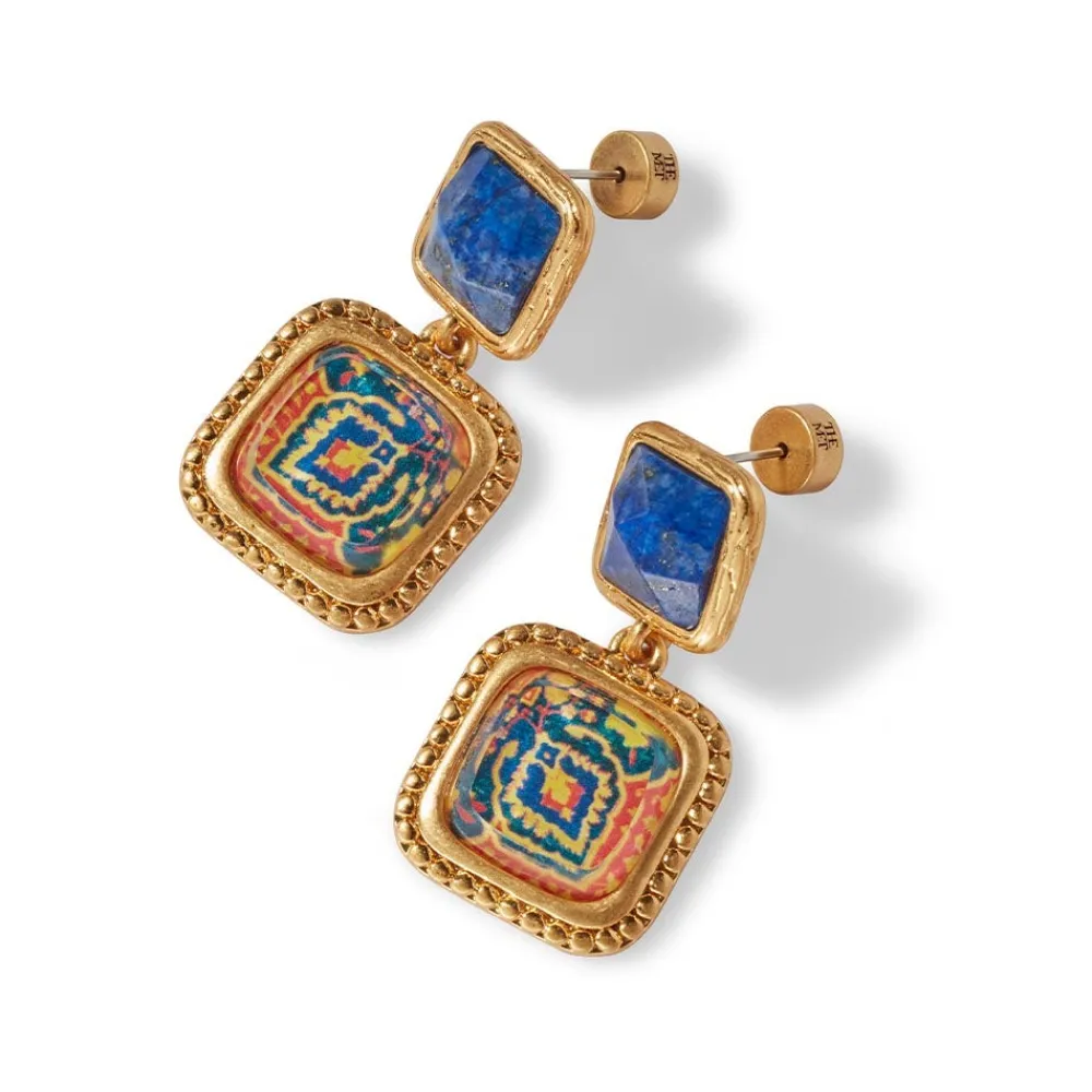Kashan Carpet Square Drop Earrings*The Met Store Hot