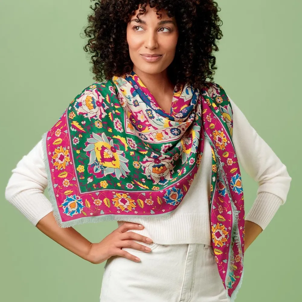 Kashan Carpet Square Scarf*The Met Store Discount
