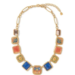 Kashan Carpet Statement Collar Necklace*The Met Store Online