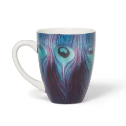 Louis C. Tiffany Peacock Feather Covered Mug with Tea Infuser*The Met Store New