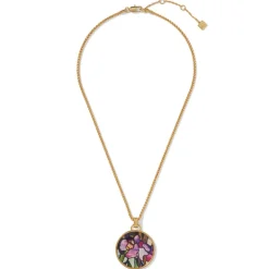 Magnolias and Irises Enamel Pendant Necklace*The Met Store Best