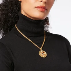 Medieval Stone Medallion Pendant Necklace*The Met Store New