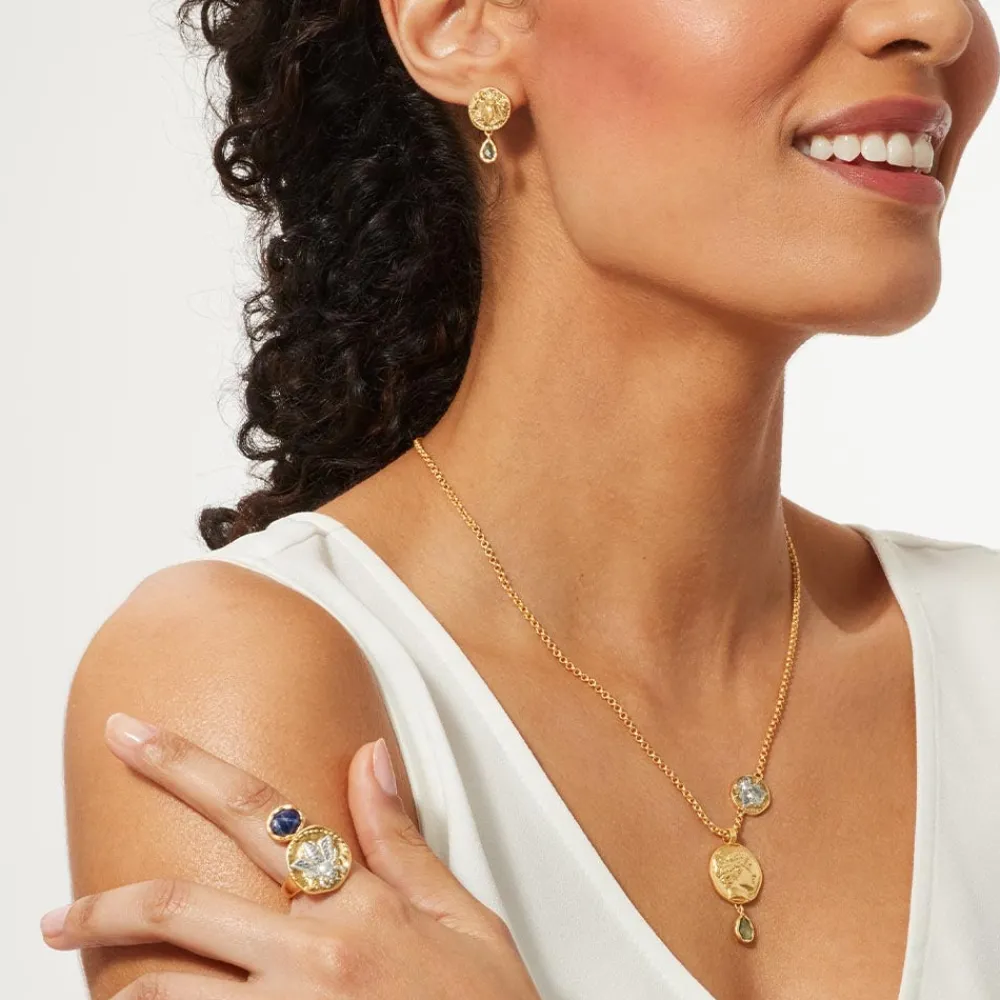 Mediterranean Coin and Stone Ring*The Met Store Cheap