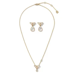 Meiji Butterfly Pendant Necklace and Drop Earrings Set*The Met Store Clearance