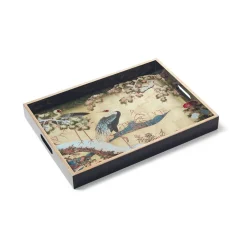 Momoyama Cranes and Flowers Lacquer Tray*The Met Store Best Sale