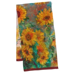 Monet Sunflowers Oblong Silk Scarf*The Met Store Sale