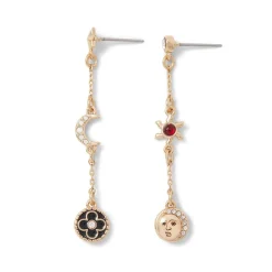 Moonface and Crescent Drop Earrings*The Met Store Cheap
