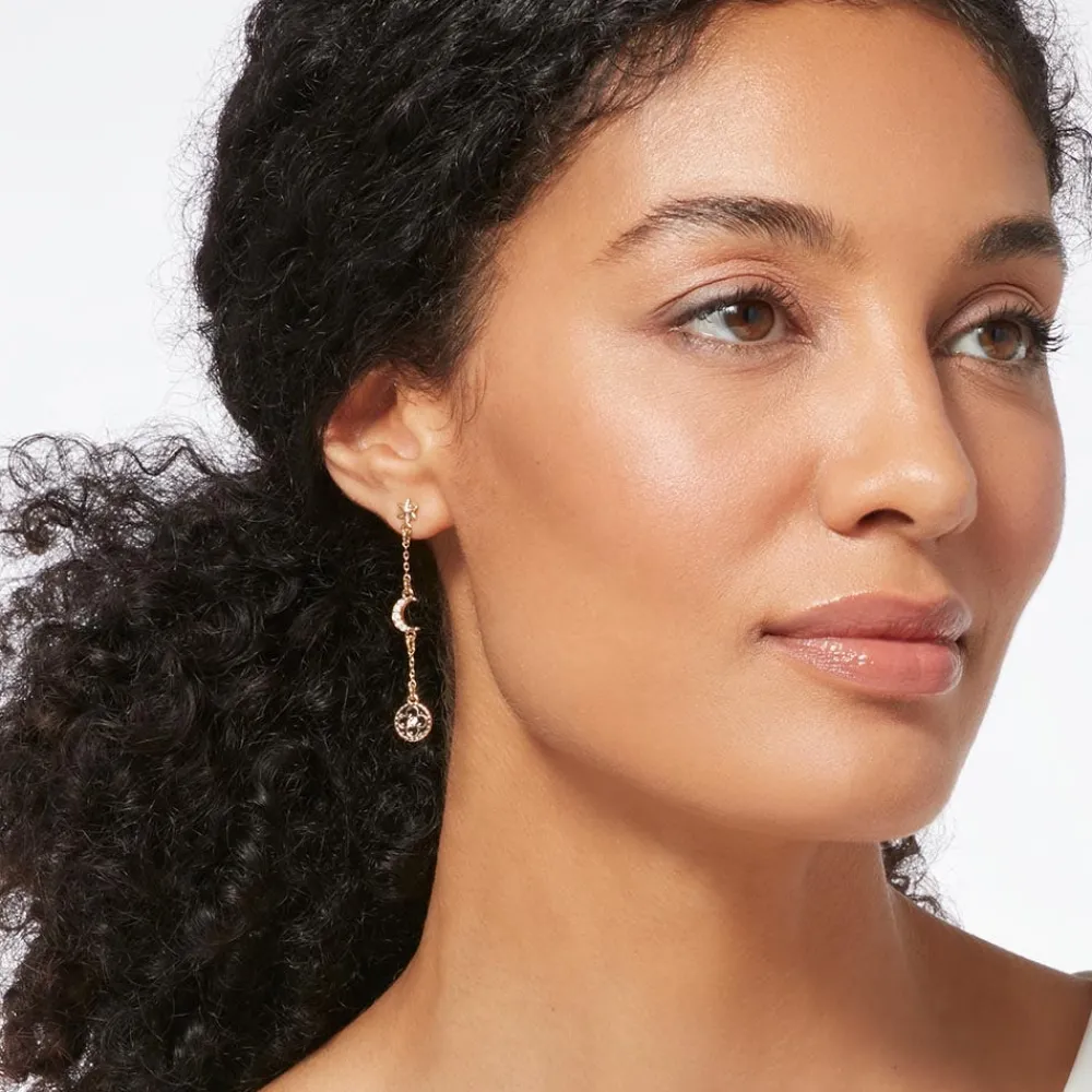 Moonface and Crescent Drop Earrings*The Met Store Cheap