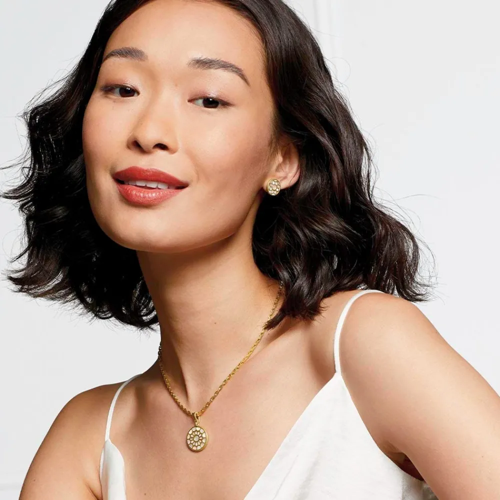 Mother-of-Pearl Mosaic Stud Earrings*The Met Store Clearance