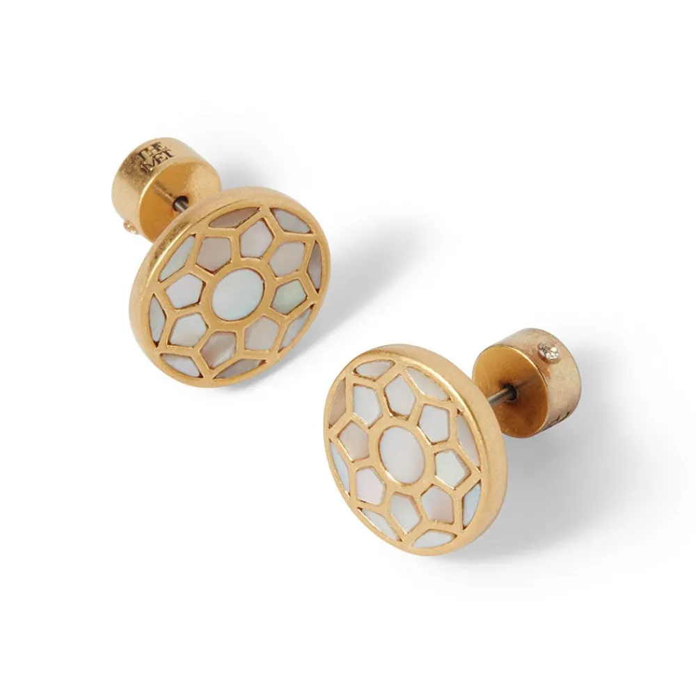 Mother-of-Pearl Mosaic Stud Earrings*The Met Store Clearance