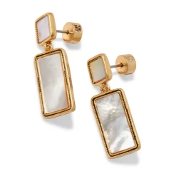 Mother-of-Pearl Tile Double-Drop Earrings*The Met Store Fashion