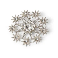 Ottoman Star Antiqued Silver Brooch*The Met Store Discount